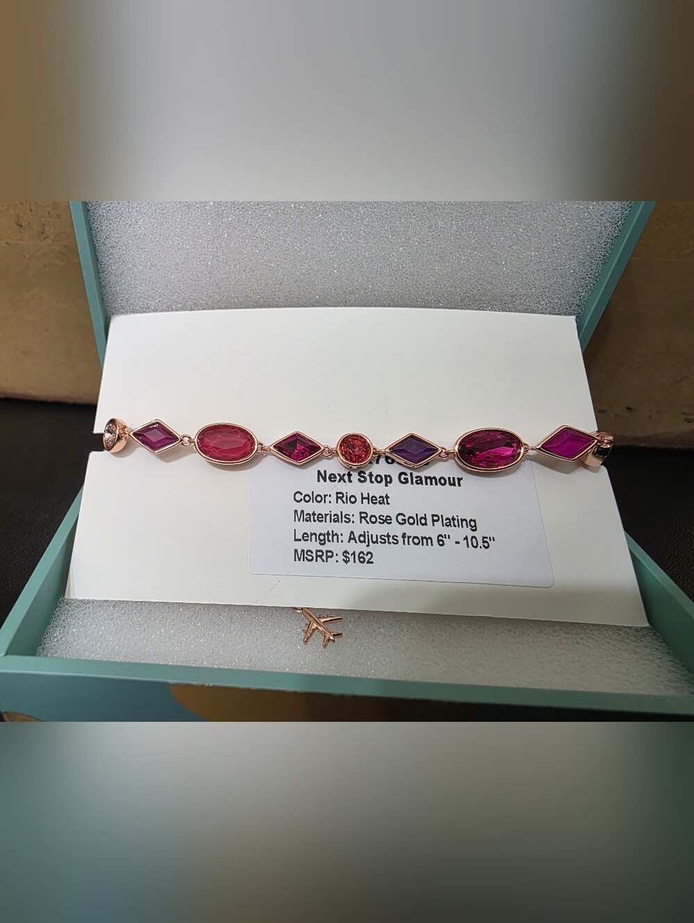 Rio Heat Rose Gold Plated Jewel Candy Bracelet - Next Stop Glamour